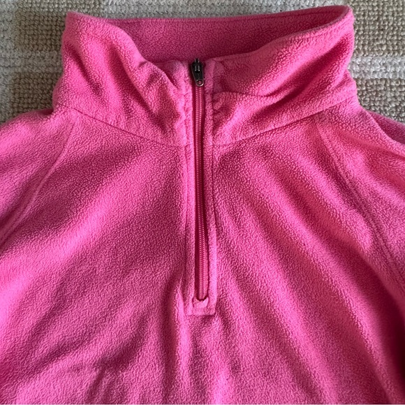 Columbia Pink Fleece Quarter Zip Lightweight Pullover Jacket Girls Youth S (7/8) - Picture 6 of 10